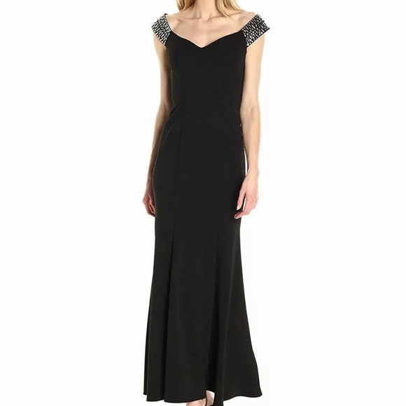 Alex Evenings Dresses Womens Formal Dress Size 4 Black Tie Beaded